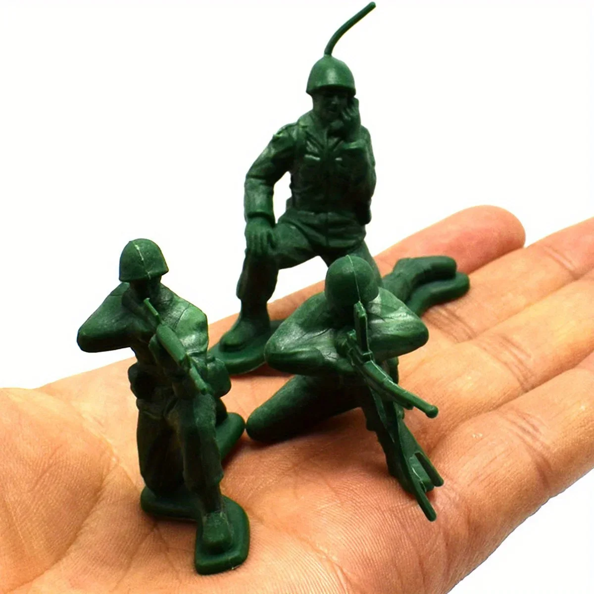 30 Stück Kunststoff Armee Männer Actionfiguren 12 verschiedene Posen Soldat Modell Set 1,97 Zoll Rot Grün Gelb Blau Armee Männer ZSY – Detail 5