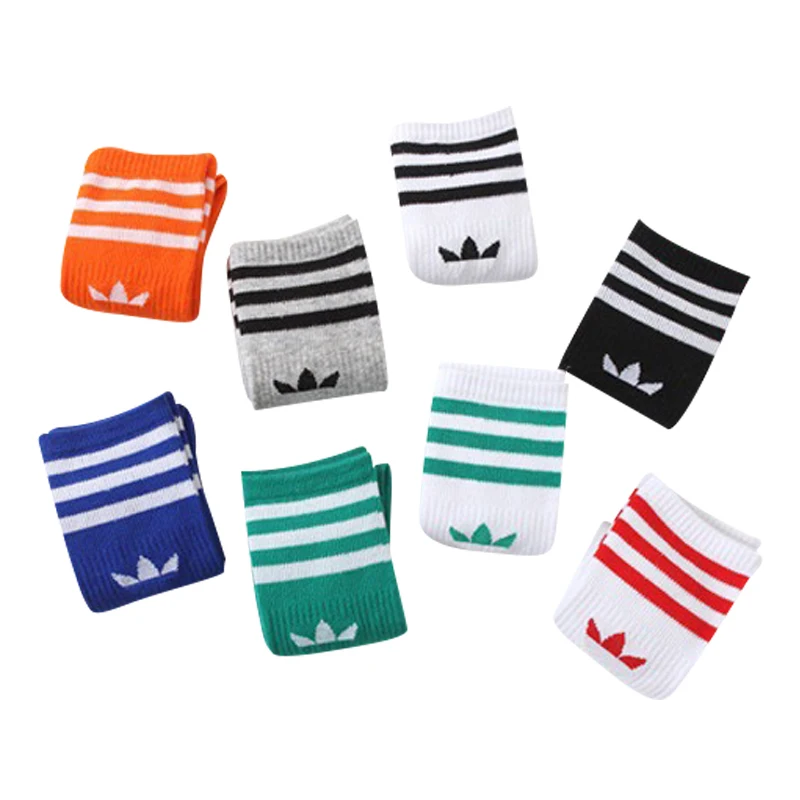 2023 New Fashion Pure Color High Tube Sports Socks Clover Men and Women Cotton Socks Wild Ins Socks Striped Socks