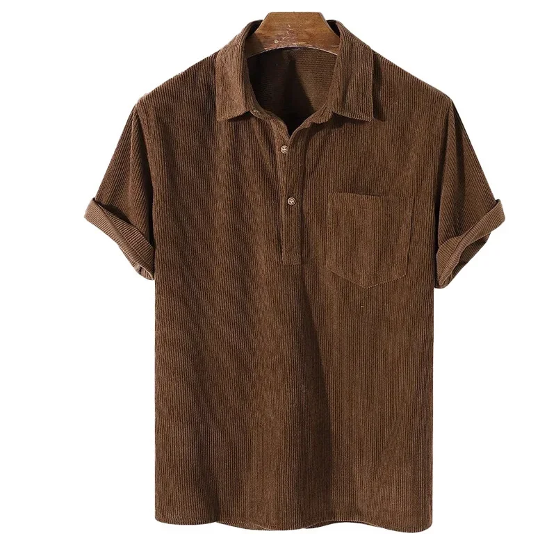 

Summer Casual Collar Shirt with a Simple Temperament, Loose and Versatile Top, Suitable for Business Men's Wear