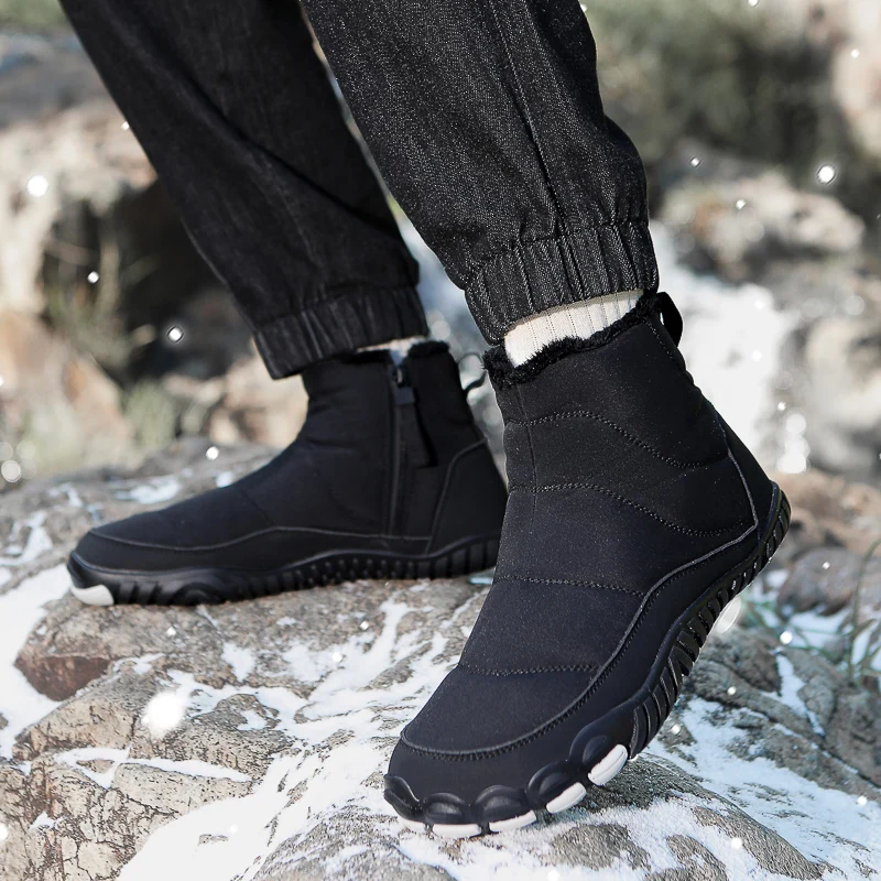 Winter Non-Slip Warm Cotton Shoes Men Waterproof Outdoor Camping Snow Boots Plus Velvet Cotton Shoes Women Casual Sports Shoes