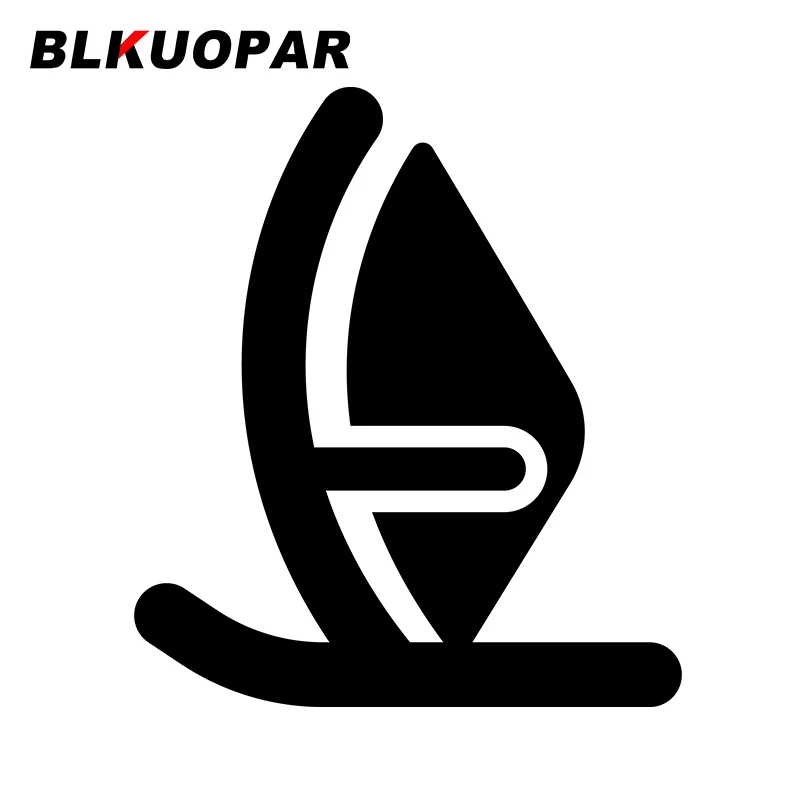 

BLKUOPAR for Windsurf Car Stickers Waterproof Fashionable Decals Simple Creative Surfboard Caravan Decor Car Door Protector