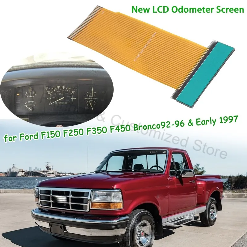 Nueva pantalla LCD para el odómetro de Ford F150 F250 F350 F450 Bronco de 1992-1996 y principios de 1997, también compatible con las furgonetas Econoline.
