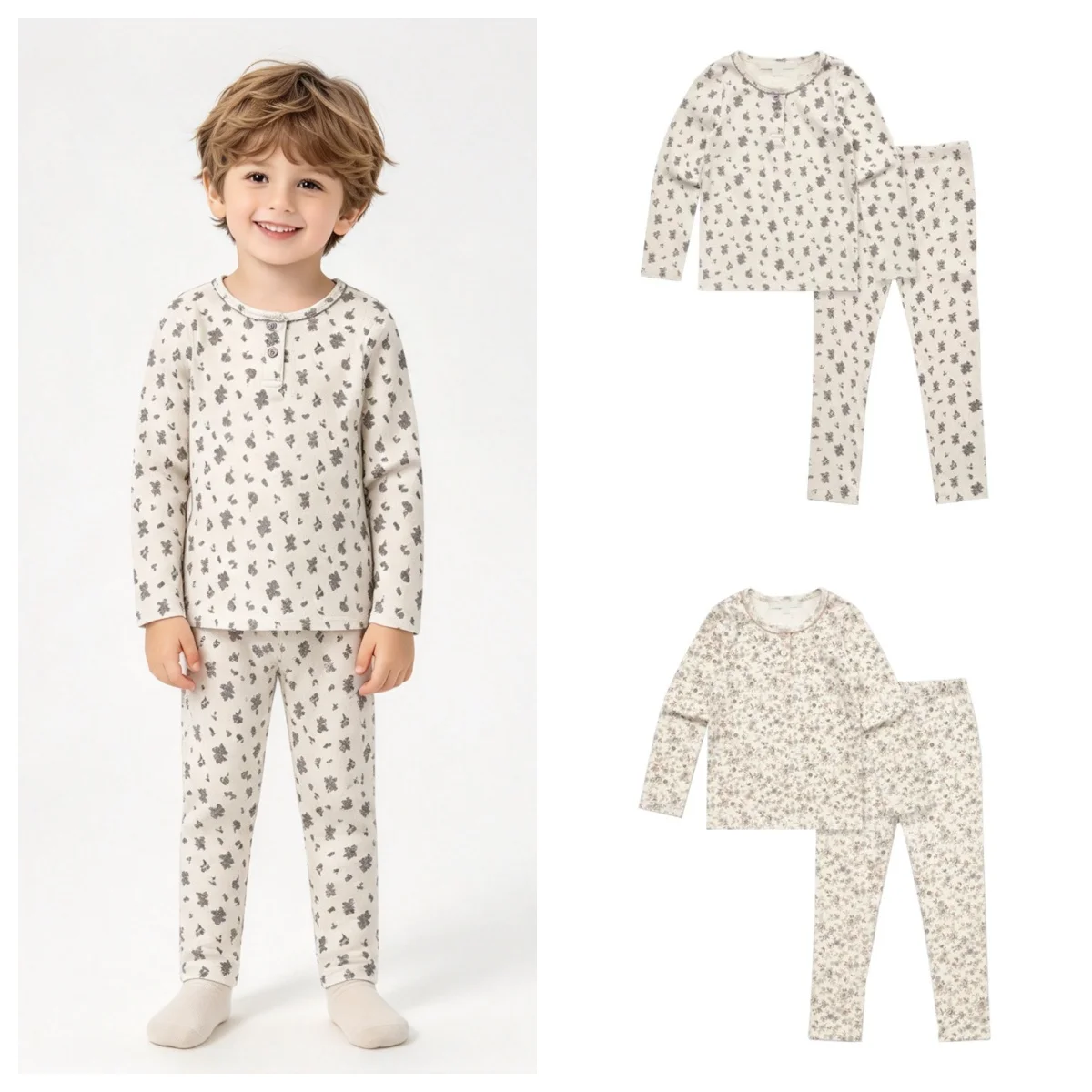 Brand Baby Girls Long Sleeve T Shirts + Pants Pajamas Suit Children Printed Wear Air-conditioning Clothes Kids Homewear Matching