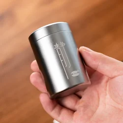 Aluminum alloy travel portable tea can portable mini sealed empty can Japanese metal car storage can