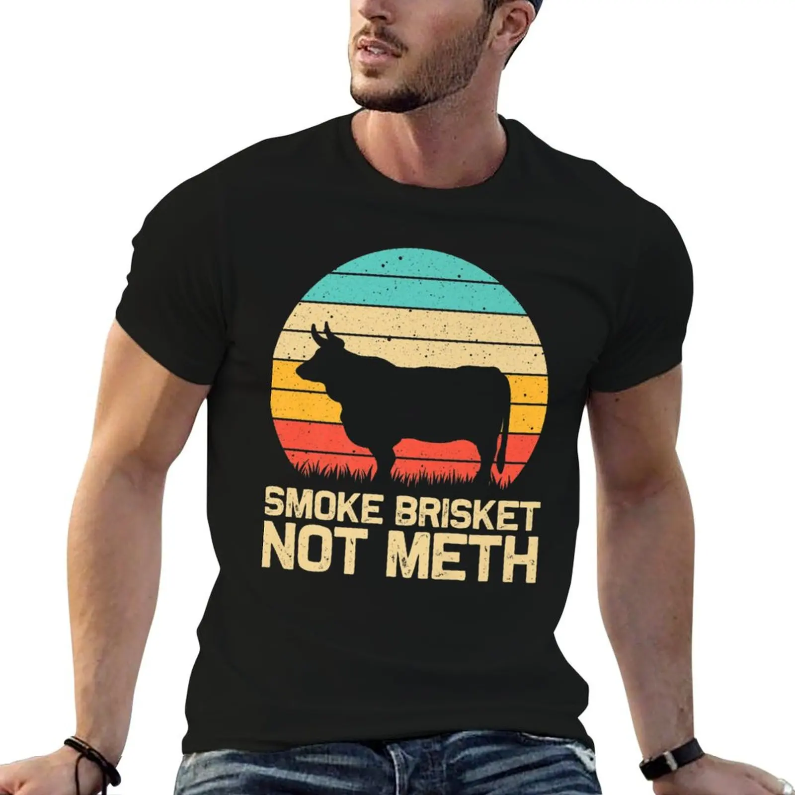 

shirts Cool Meth t Barbecue Not Smoke T-Shirt t Brisket Grilling Funny pack BBQ shirt cotton man funny