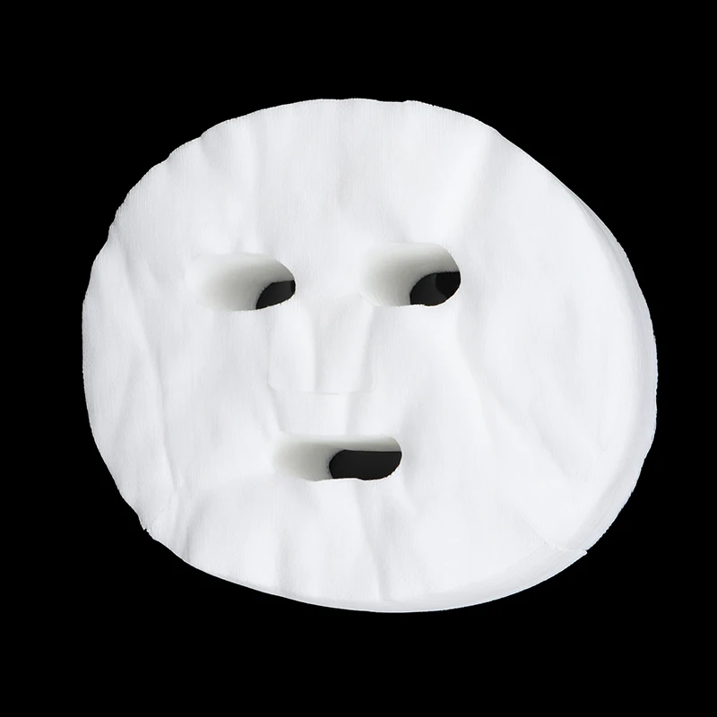 100Pcs Face Mask Paper Nature Non-Woven Fabric DIY Facial Masque Sheet^..~
