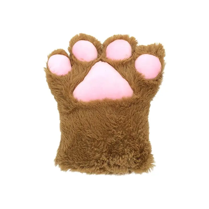 Guantes cálidos de invierno para Cosplay, garra de oso de pata, mitones de cubierta, accesorios de disfraz de Halloween para mujeres y niñas