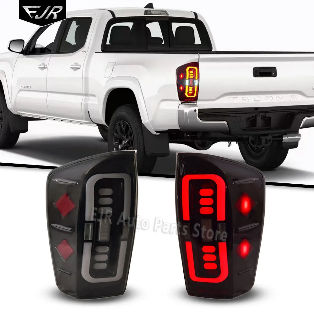 For Toyota Tacoma 2016-2023 Modified LED Tailights Assembly Dynamic Animation DRL Lamp Flowing Turn Signal Car Rear Tail Light
