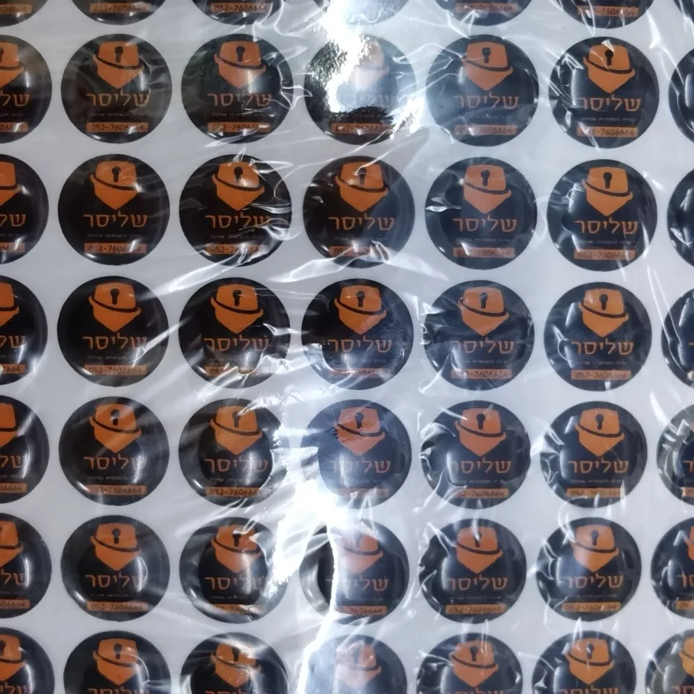 OEM Customized 10 12 14MM Round Resin Crystal Epoxy Sticker Label for KEYDIY Xhorse KD Vvid Flip Car Key Cover Remote Case Shell