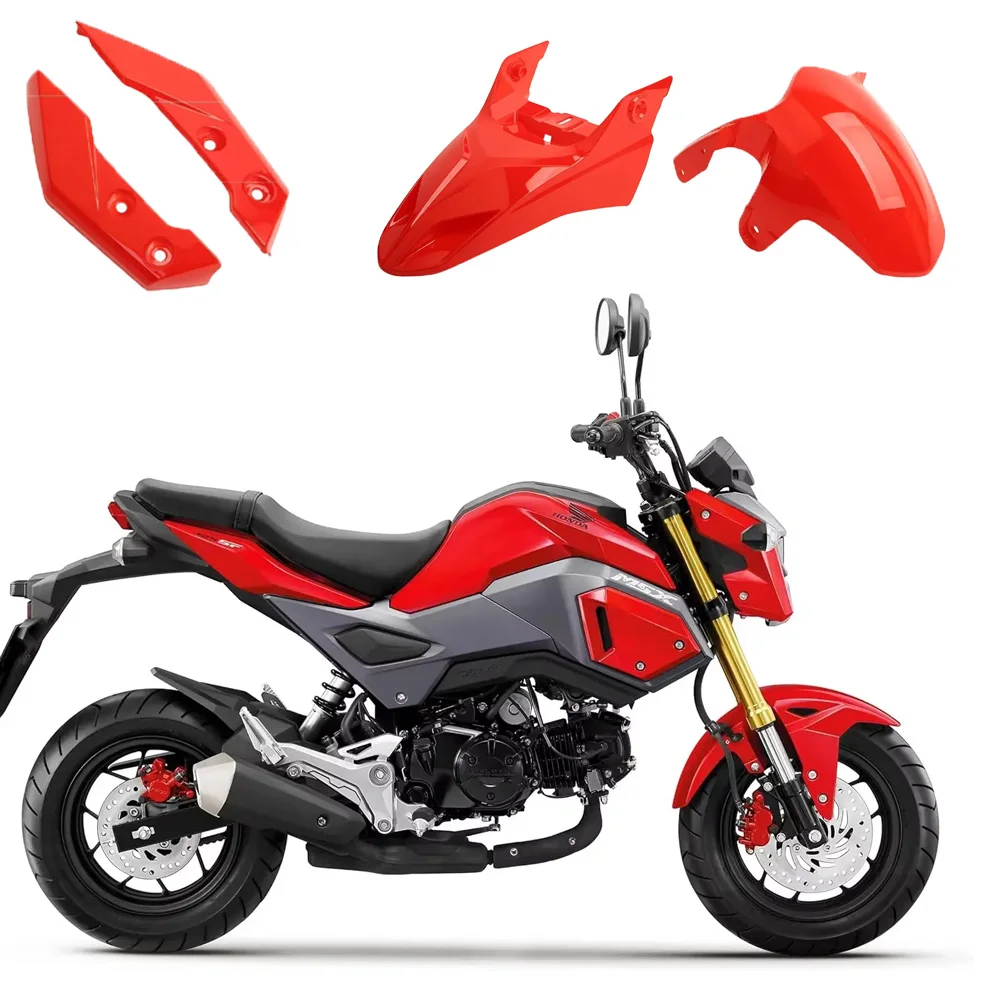 Motorcycle Modified Front Fender Kit Red Color Fit for Honda Grom Msx125 SF 2017-2020 Parts