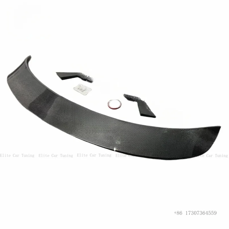 

Глянцевый карбоновый спойлер-крыло RZ Style для багажника, автомобильные аксессуары для внешнего тюнинга 4S, комплект обвеса
