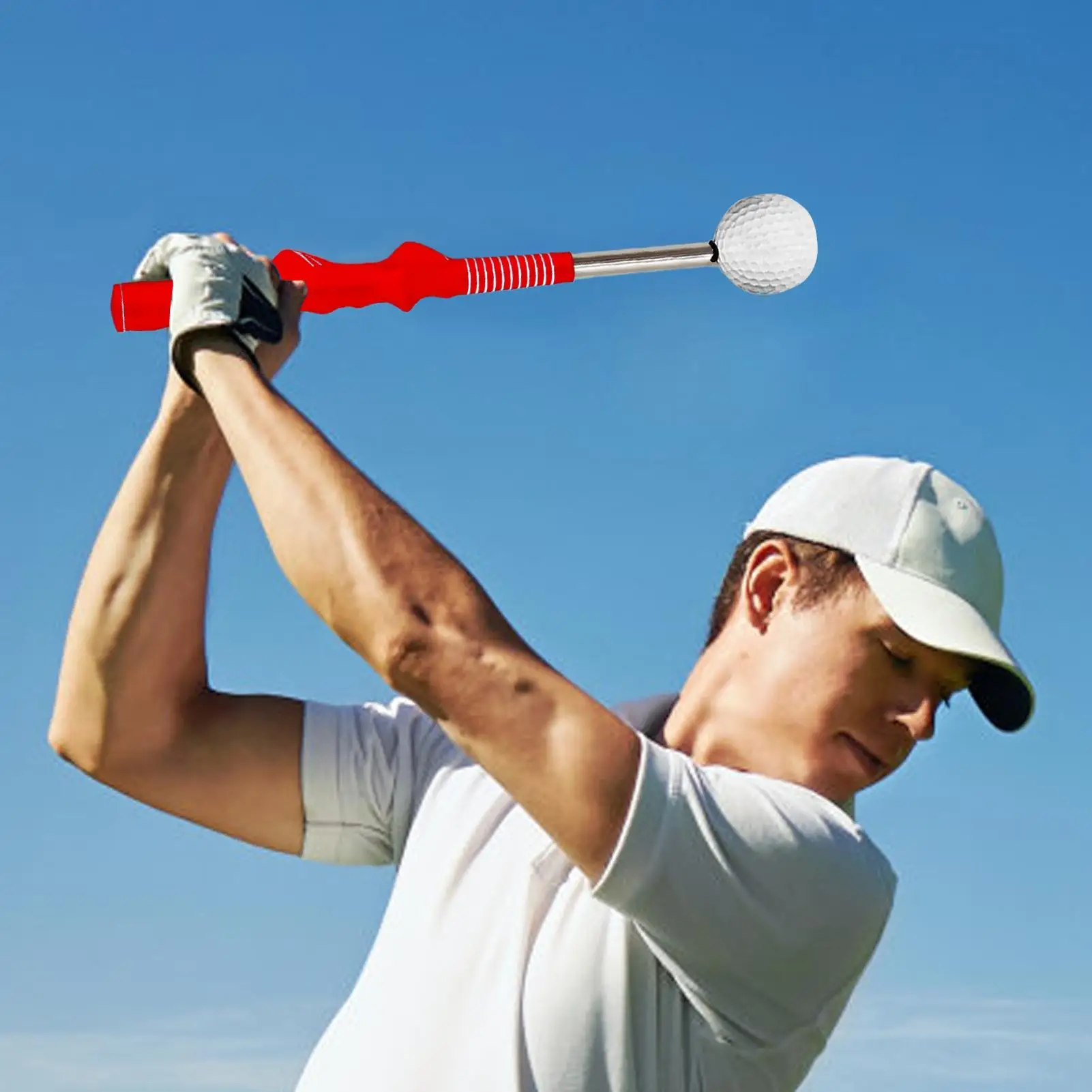 Golf Swing Practice Stick Delay Release Golf Swinging Trainer With Sound Telescopic Right-Handed Golfing Correction Tool For Men