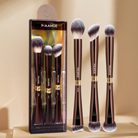 NAANGE Eye Makeup Brush Set 3pcs Professional Dual-head Blending Eyeshadow Eyeliner Nose Contour Makeup Brushes Beauty Tools