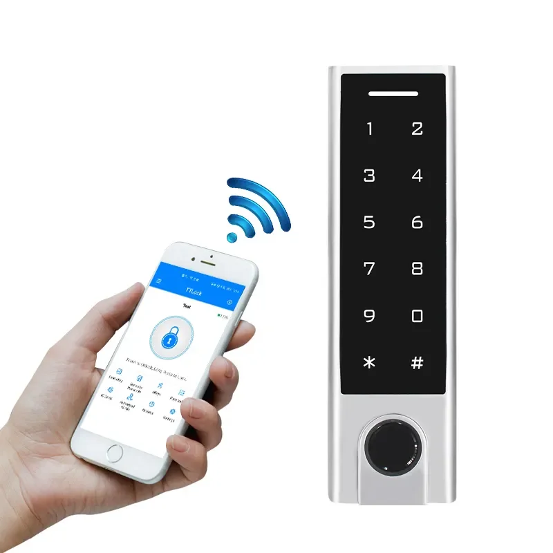 IP66 Waterproof Touch Keyboard Access Control With Doorbell TTLock Fingerprint Access Control System