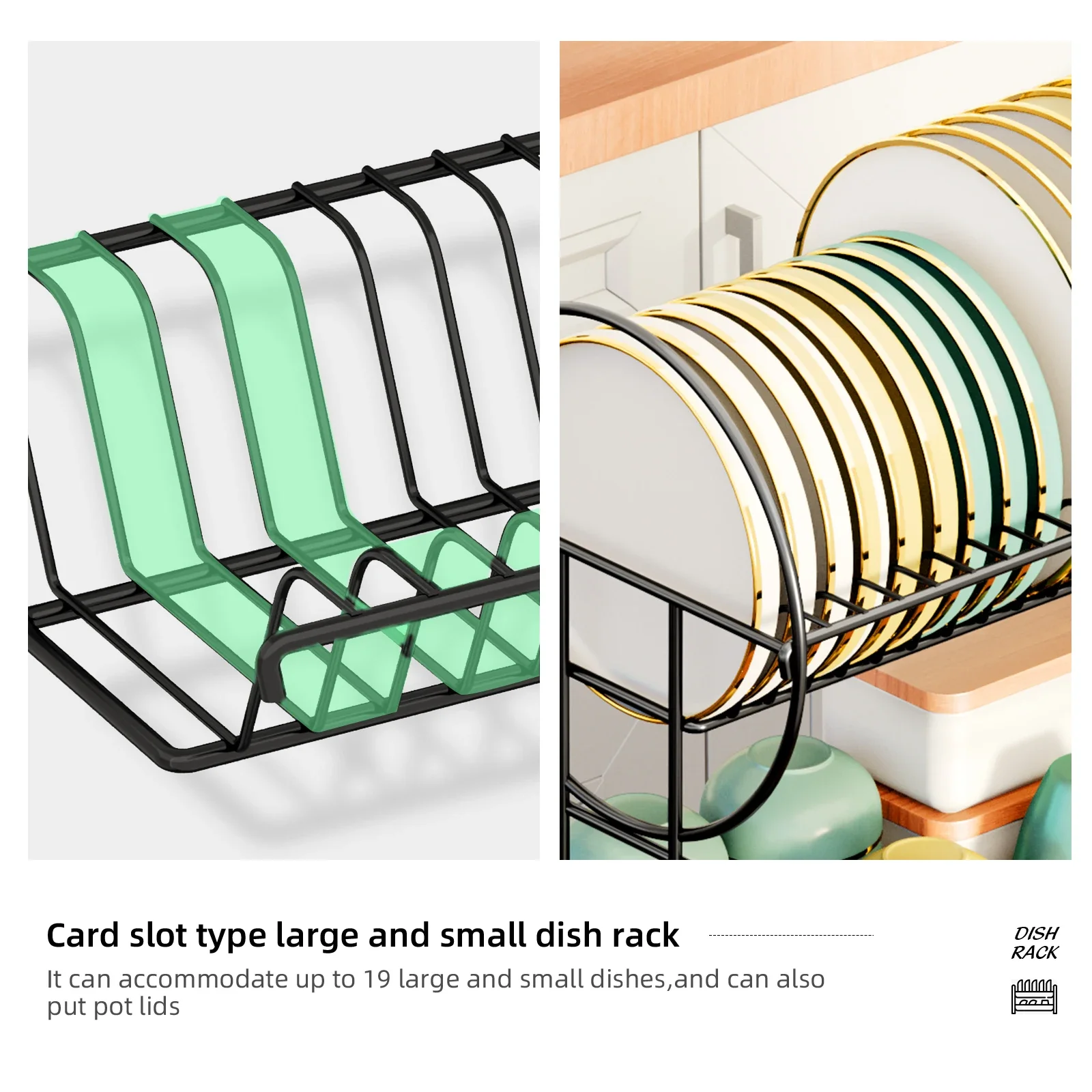 2 tier dish drying rack drain board set tableware drainer Kitchen countertop storage rack cup holder Knife and fork holder