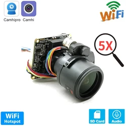 H.265 8MP 4k 5MP 2MP 5X ZOOM Wireless Mini PTZ Camera Module Human Detection Alarm Starlgiht Audio Onvif 5X Motorzied Zoom RS485
