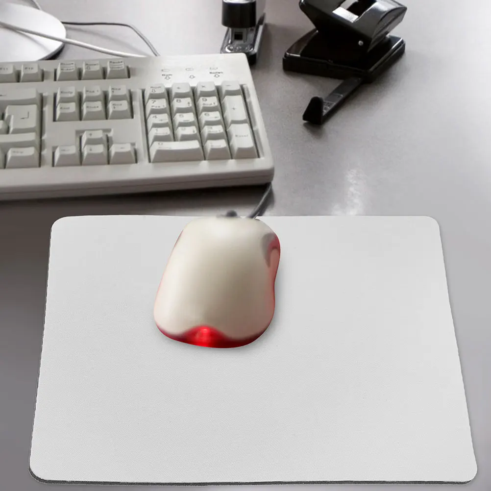 

10 Pcs Mouse Pad Blank Desk Mat Sublimation Computer Gaming Modern White Non Skid Rubber Bottom Sturdy