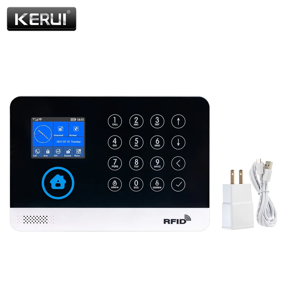 WG-11 Home Security Alarm System WIFI/GSM Connection Mobile Wireless Burglar Alarm Kit with Motion Sensor Siren