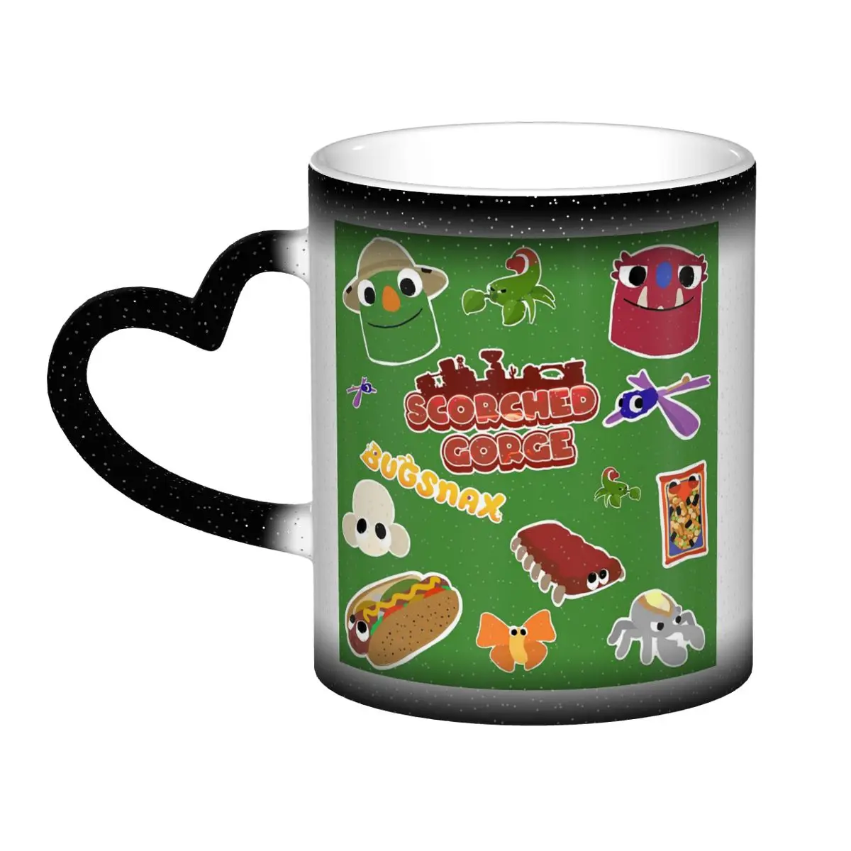Bugsnax Fan Art Scorched Gorge Bookbag Mug Funny Ceramic Coffee Cups Tea Mugs Milk Cup Drinkware Gift for Friends