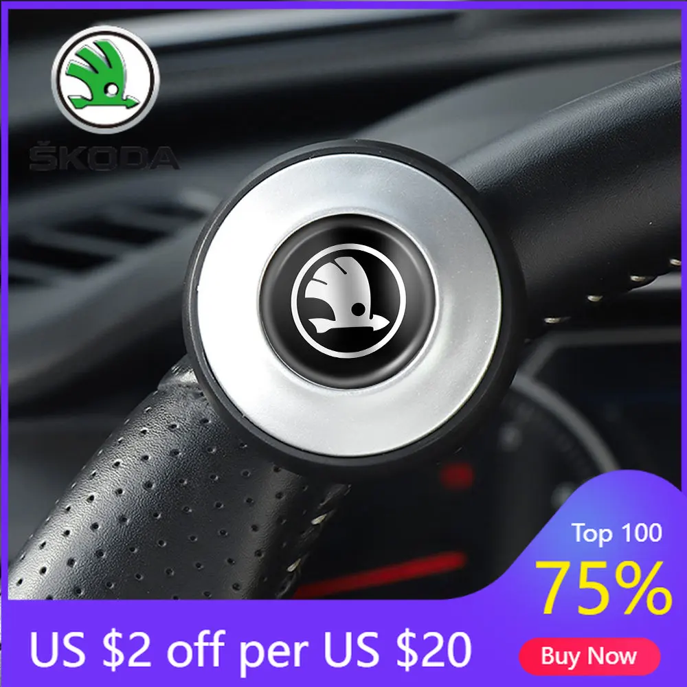 

2026 Hot Car Steering Wheel Booster Ball Labor Saving Turning Spinner Knob Bearing Power Handle Holder Auto Accessories for SKOD