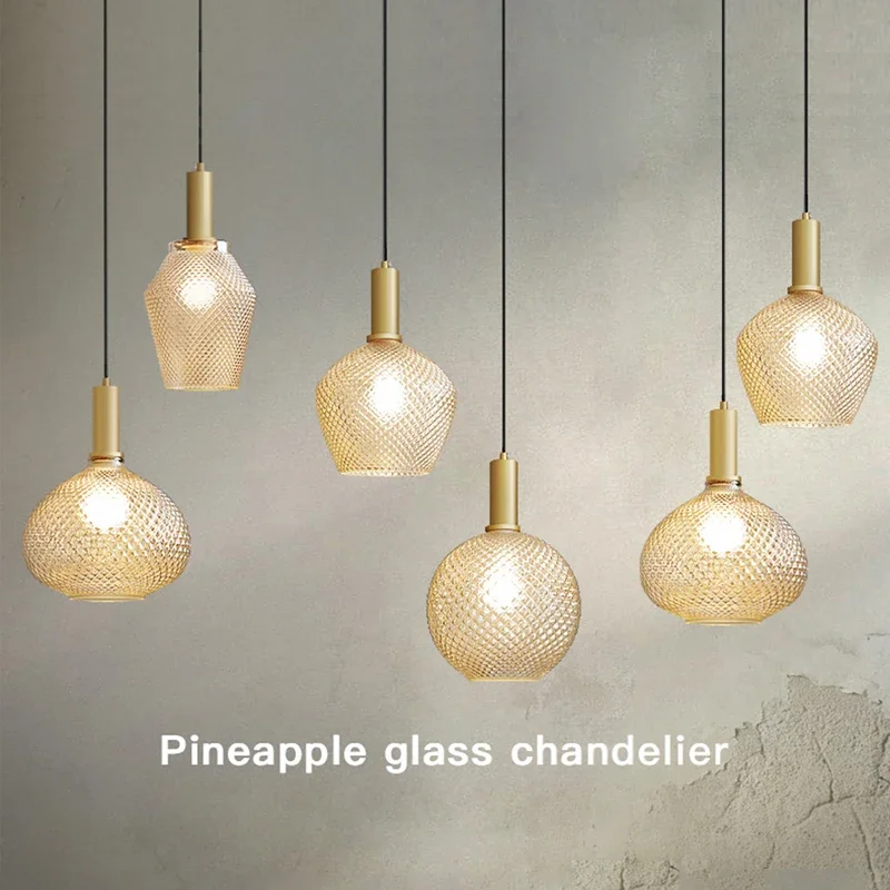 

Modern LED Glass Pendant Lamps Simple Glass Chandeliers Dining Room Pending Lighting Hanging Light Fixtures Luminaire Decor