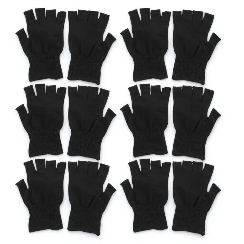 

15 Pairs Non-Slip Nylon Work Half Finger Protective Gloves Summer Industrial Safety Gloves Sturdy Durable Touchscreen Compatible