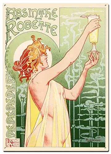 STYSLS Absinthe Robette Metal Tin Signs, Vintage Poster, Decorative Signs Wall Art Home Decor