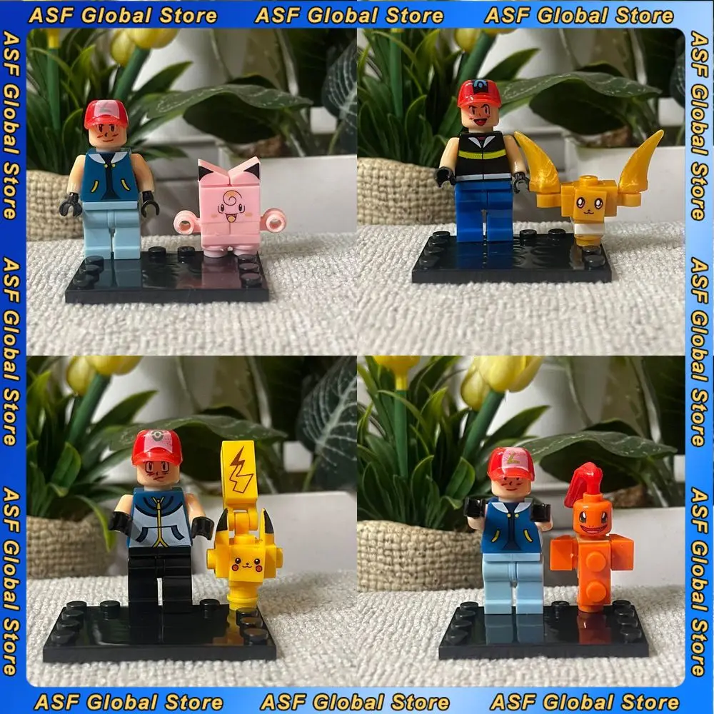 

4cm New Pokemon Anime Figure Ash Ketchum Perimeter Model Cute Statue Desktop Decoration Ornaments Kids Puzzle Birthday Gift Toys