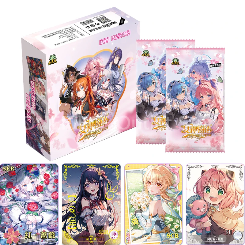 

Original Goddess Story Collection Cards Games Girl Party Feast Booster Box Rare Bronzing Flash Card Anime Hobby Collectible Toys