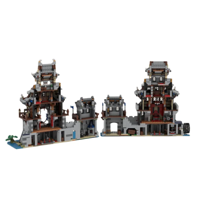 MOC Medieval House Castle Model - Small Particle Building Blocks Toy Set 3637 Pieces - Suitable for All Enthusiasts - Desktop De