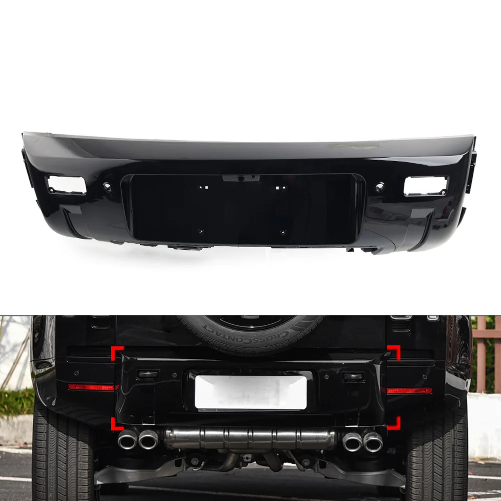 

Glossy Black Car Rear Bumper Protector Board Molding Cover For Land Rover Defender 90 110 130 2020 2021 2022 2023 2024 LR137786