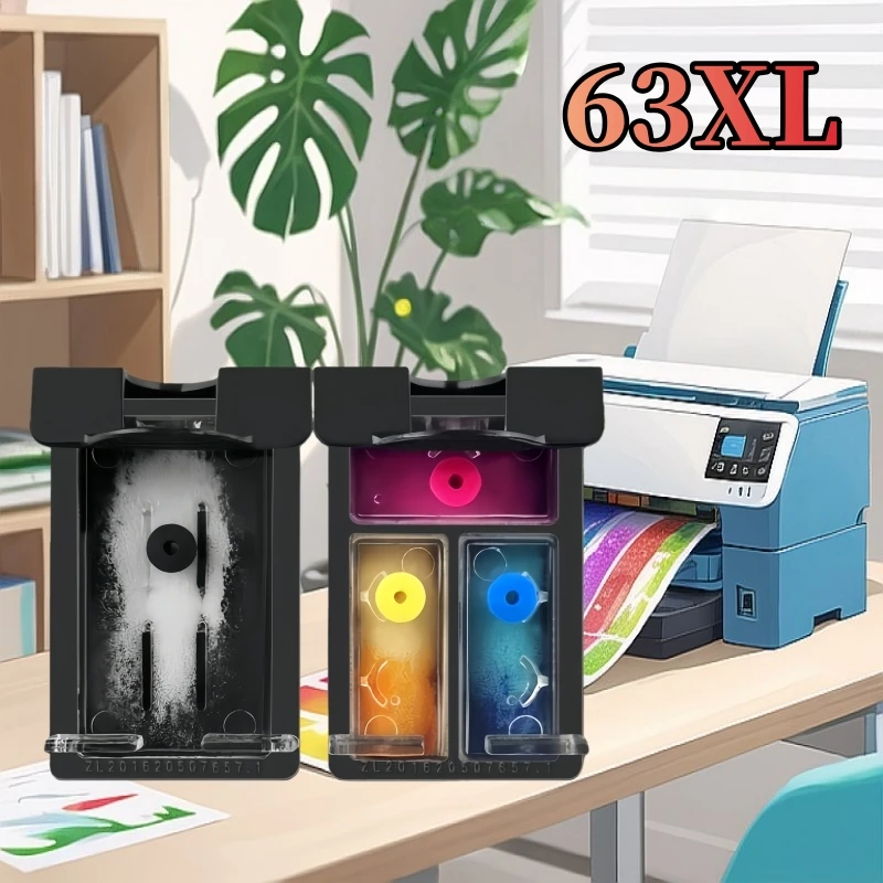 

63XL Refill Ink Kit Compatible for HP 63 Hp63 Ink Cartridge for Deskjet 2130 2131 3630 4250 5230 5232 5255 3632 3633 Printer