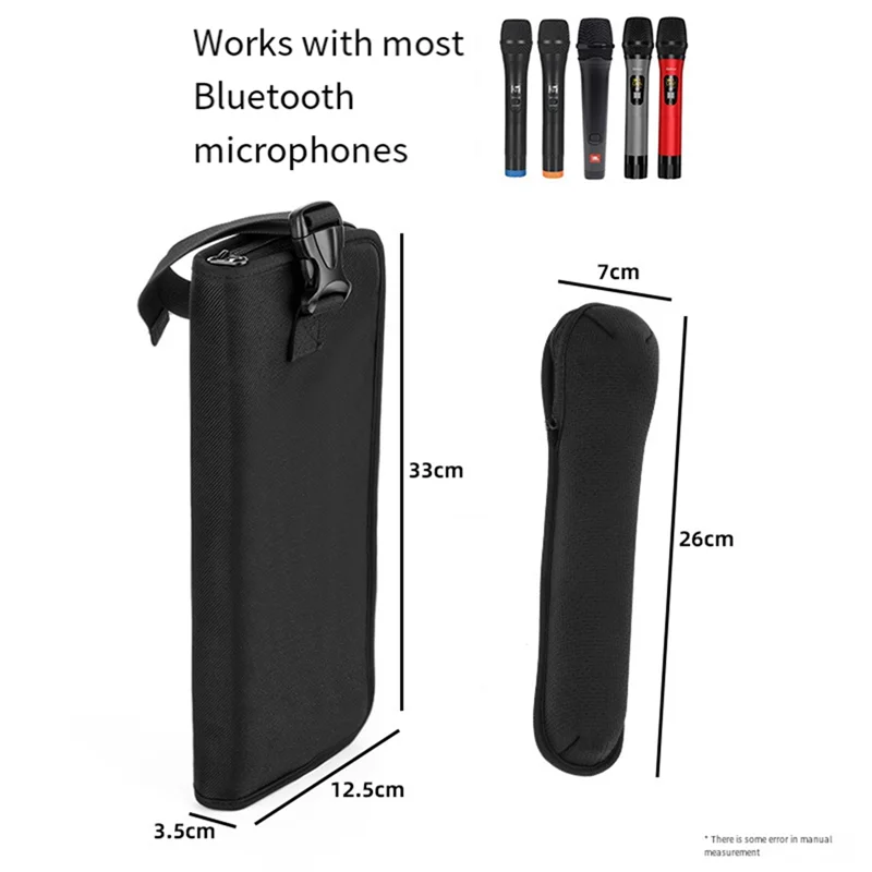 A98Z Microphone Storage Bag For  Partybox Encore Essential/110/For Bose S1 Pro Portable Song Travel Carrying Case