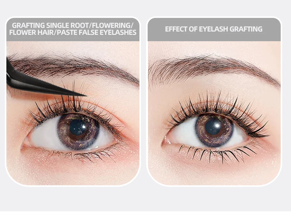 AGUUD Wimpernverlängerungspinzette, hochpräzise Pinzette aus Edelstahl, antistatisch, präziser Clip für Volumenfächer, professionelles Werkzeug – Detail 4