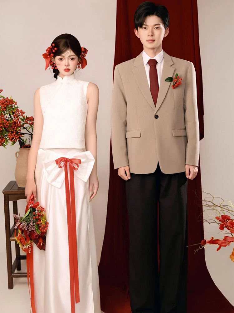 

Новинка: Атласный свадебный халат для фотосессий, женский утренний халат для фотостудии, элитное кружевное платье, элегантный сценический костюм