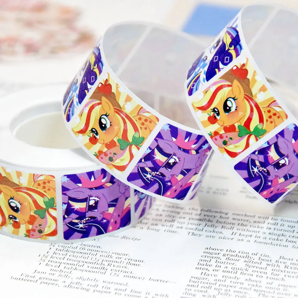 500PCS/Roll My Little Ponys Sticker Kids Anime Cute Paster Children Classic Toy Decal Girl Cartoon Creative Stickers Decor Gifts