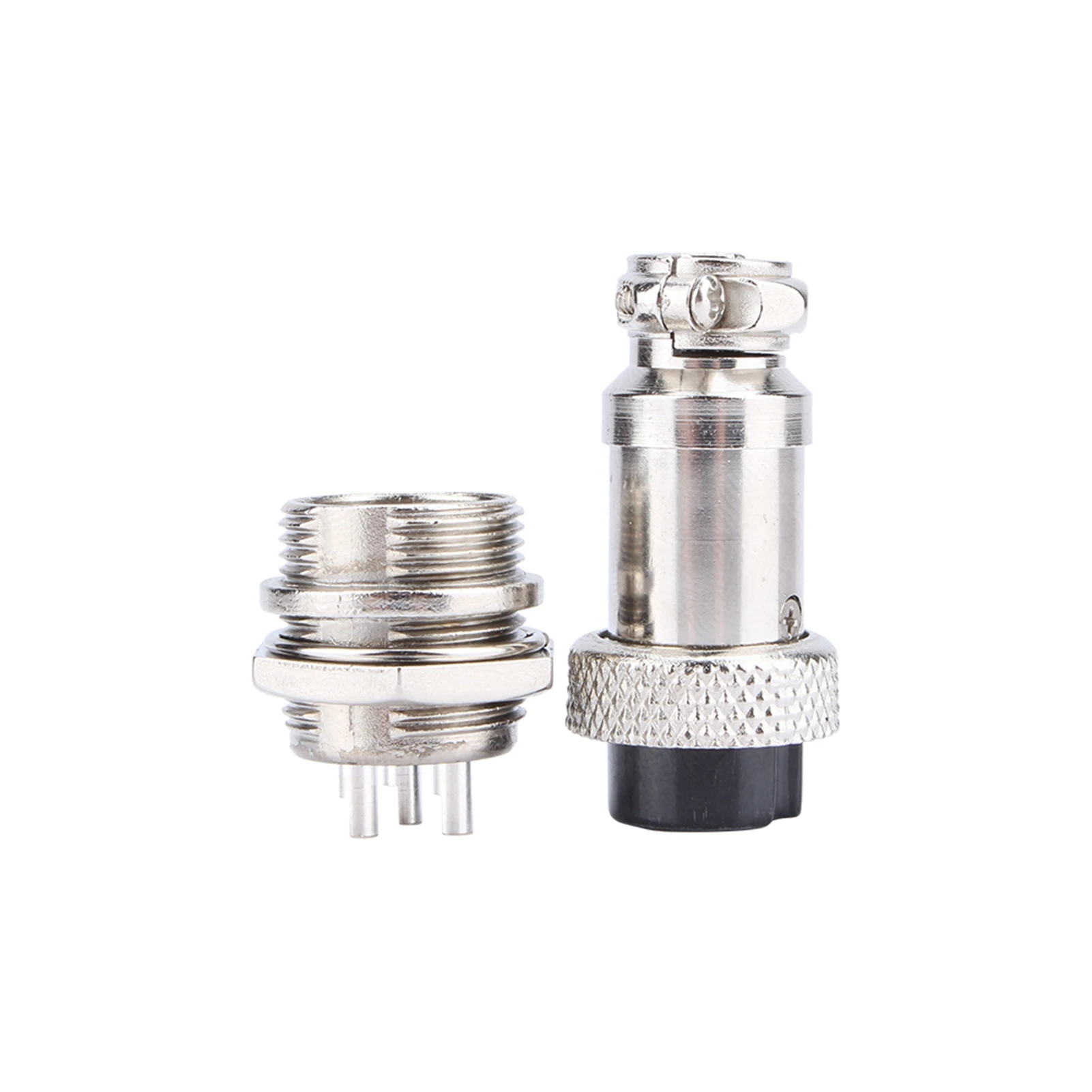 GX16 Metal Socket Connector Aviation Plug Connector 1set GX16 3Pins Screw Type Electrical Aviation Plug Socket Connector New