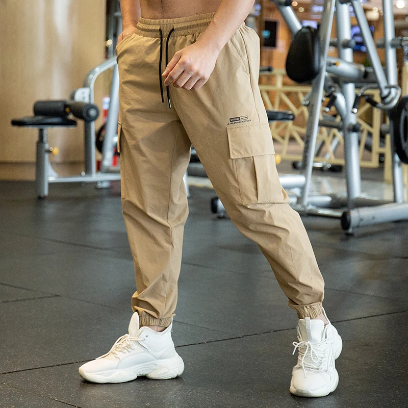 

2022 весна лето быстросохнущие удобные мужские брюки для бега тренировочные брюки для бега фитнеса тренажерного зала тренировок спортивные комбинезоны брюки