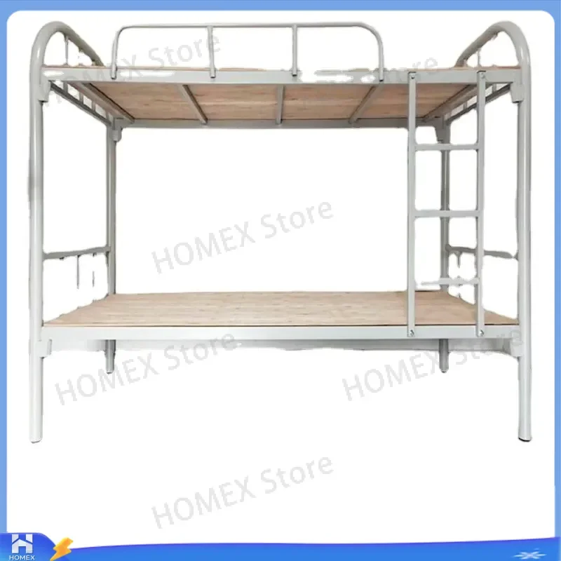 Heavy Duty Metal Bunk Bed Twin Over Twin Steel Frame Loft Bed for Dormitory Student Employee Hostel Space Saving Furniture