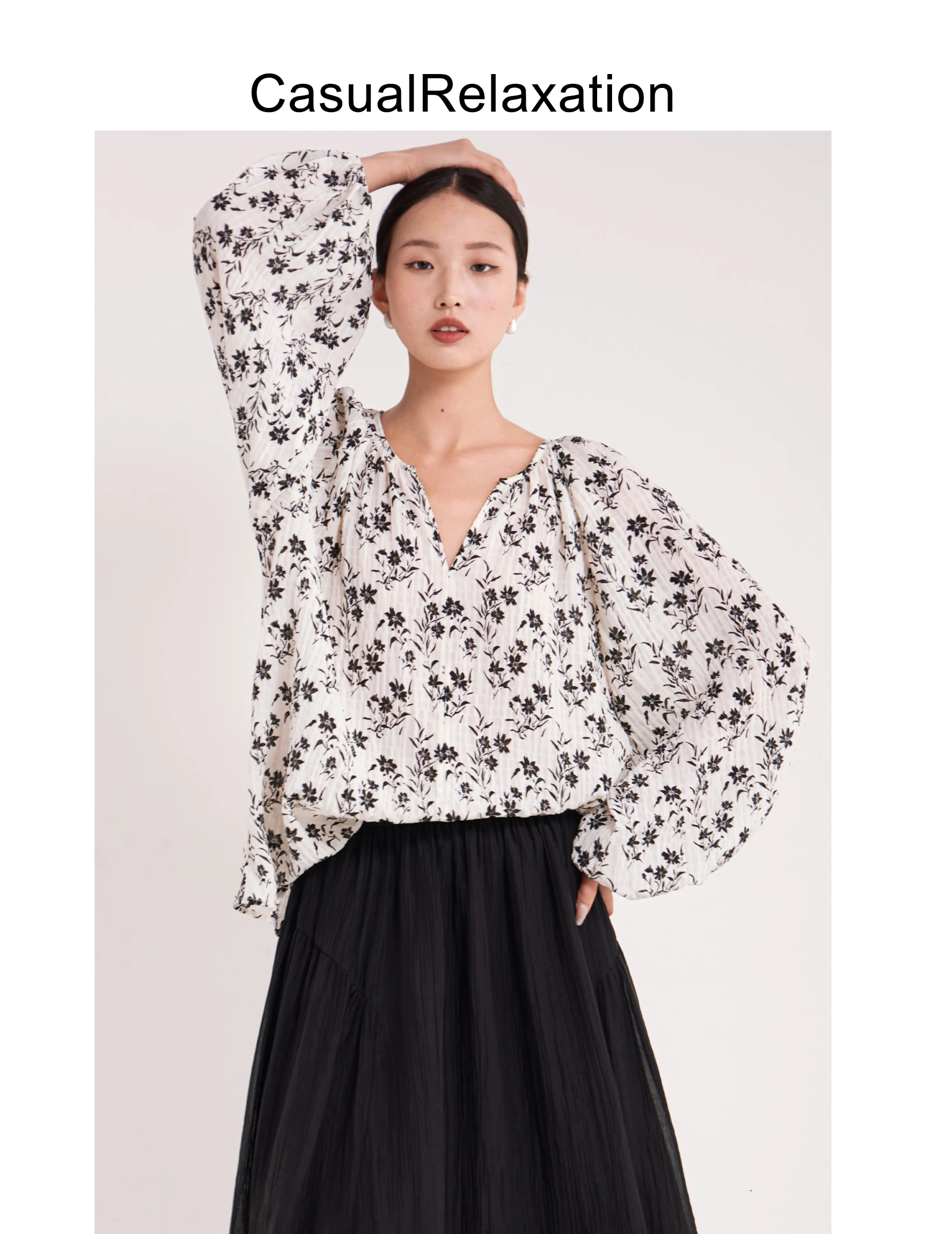 

Свободная женская рубашка с длинным рукавом, весна-лето-осень, повседневная, удобная, дышащая, из полиэфирного волокна, с круглым вырезом