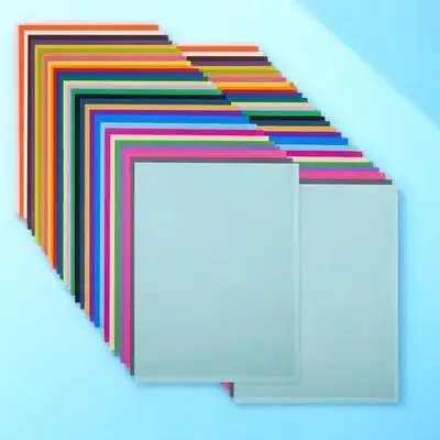 60 Vellen Gekleurde Kaart Voorraad A4-formaat 200gsm Dikke Gladde Ambachtelijke Papier voor Kinderen Origami Scrapbooking Decoraties