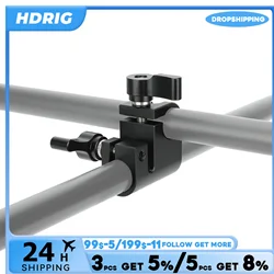 HDRIG 90 Degree Right Angle Double 15mm Rod Rig Clamp Adapter For 5D2 SLR Camera For handgrip monitor EVF Photo Studio Accessory