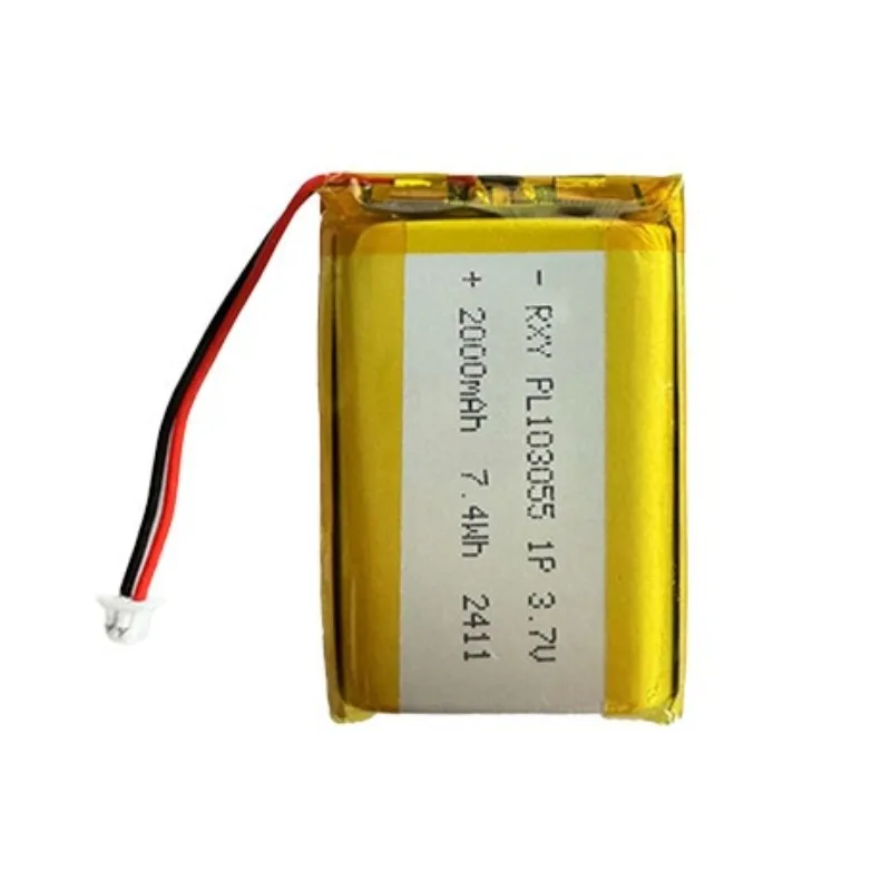 103055 Polymer Lithium Battery 7.4V 2000mAh for Makeup Mirror Emergency LED Light Locator Doorbell Rechargeable Batteries