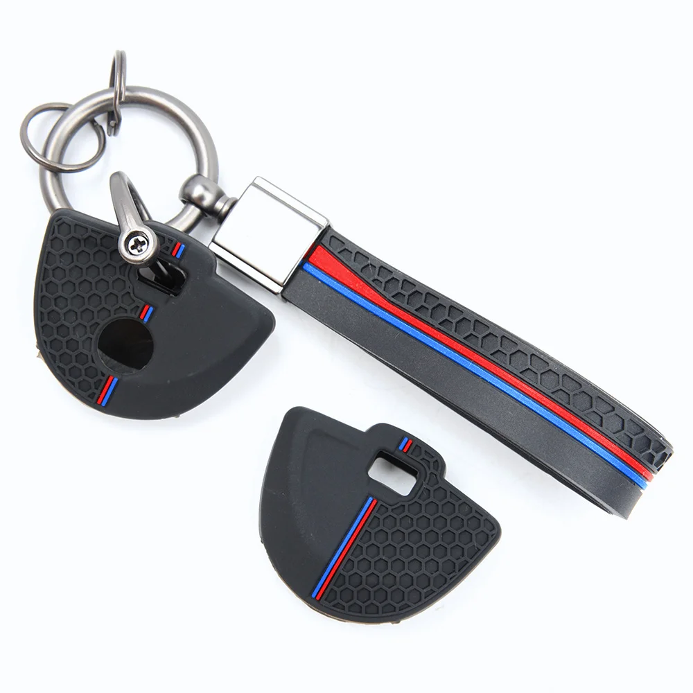 For BMW F750GS F850GS R1200GS R1250GS S1000XR S1000RR G310R G310GS Full Coverage Silicone Key Shell Finger Loop Lanyard