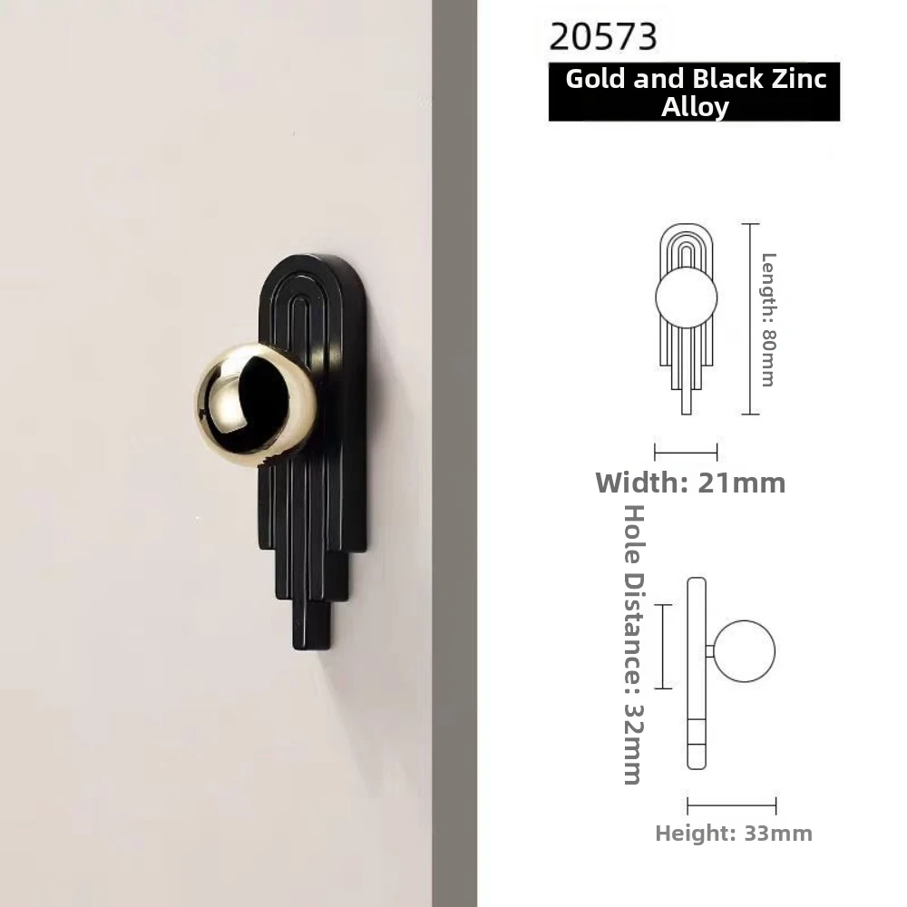 High-end Light Luxury Wardrobe Cabinet Handle Gold Minimalist Drawer Handle Modern French Style Bedside Table Handle