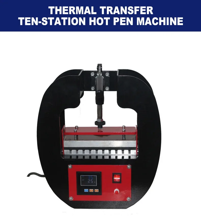 Ck1707 Ten station High yield Pen Printing Machine Manual Small Thermal Transfer Hot Pen Machine