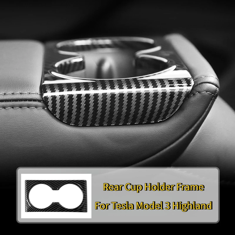 

Рамка заднего подстаканника для Tesla Model 3 Highland 2024 2025 Задний ряд подстаканника Защитная крышка Декоративная рамка Автомобильные аксессуары