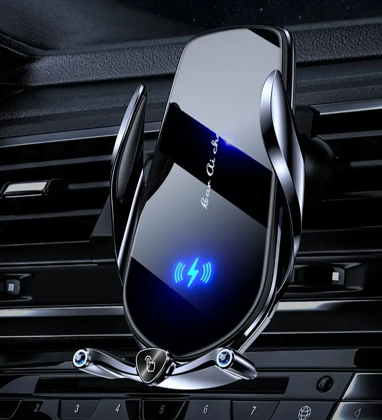 

Car Wireless Charger Magnetic Automatic Car Mount Phone Holder Universal For Most Phones Infrared Induction Fast Charging