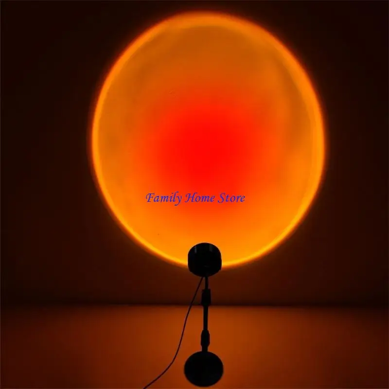 

P0UF Sunsets Projection Lamps Background Wall Decoration Lamps USB Power Rainbow Floor Lamps Modern Living Room