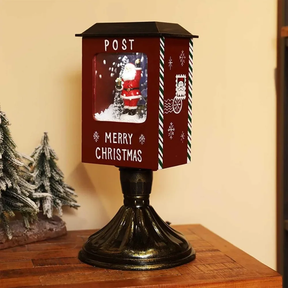 

Christmas Decorations Creative Snowfall Glowing Music Mailbox Festive and Snowy Children's Gift